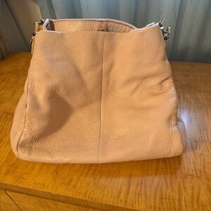 Coach pink soft pebbled leather handbag.